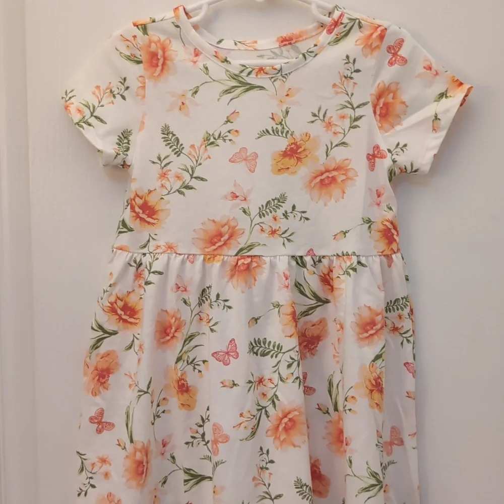 The Children's Place Floral Butterfly Girls Dress. Size 5T. NEW